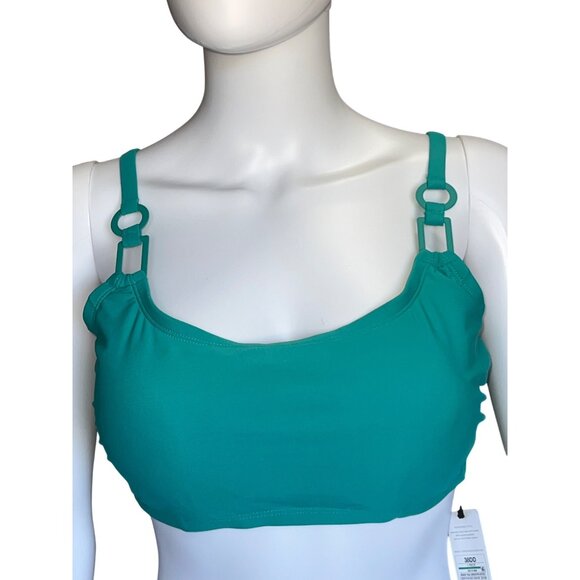Shade & Shore Womens Bikini Top Teal 38DD Recycled Polyester Adjustable - Picture 1 of 10